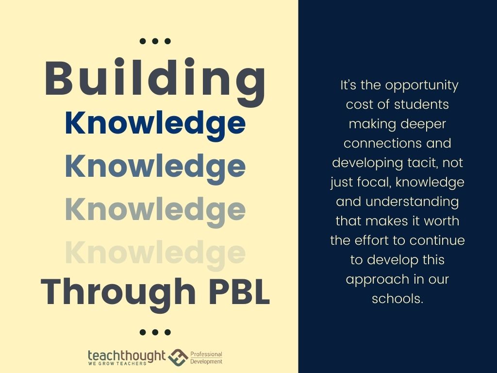 building knowledge through PBL