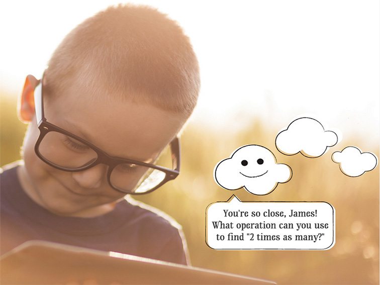 child and word bubble