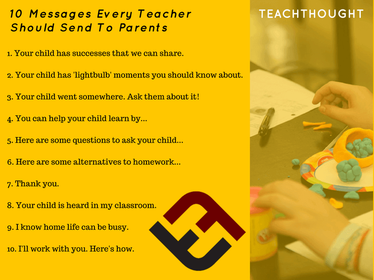 messages teachers should send to parents