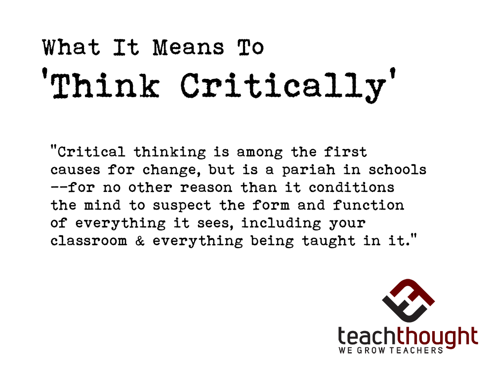 what does critical thinking